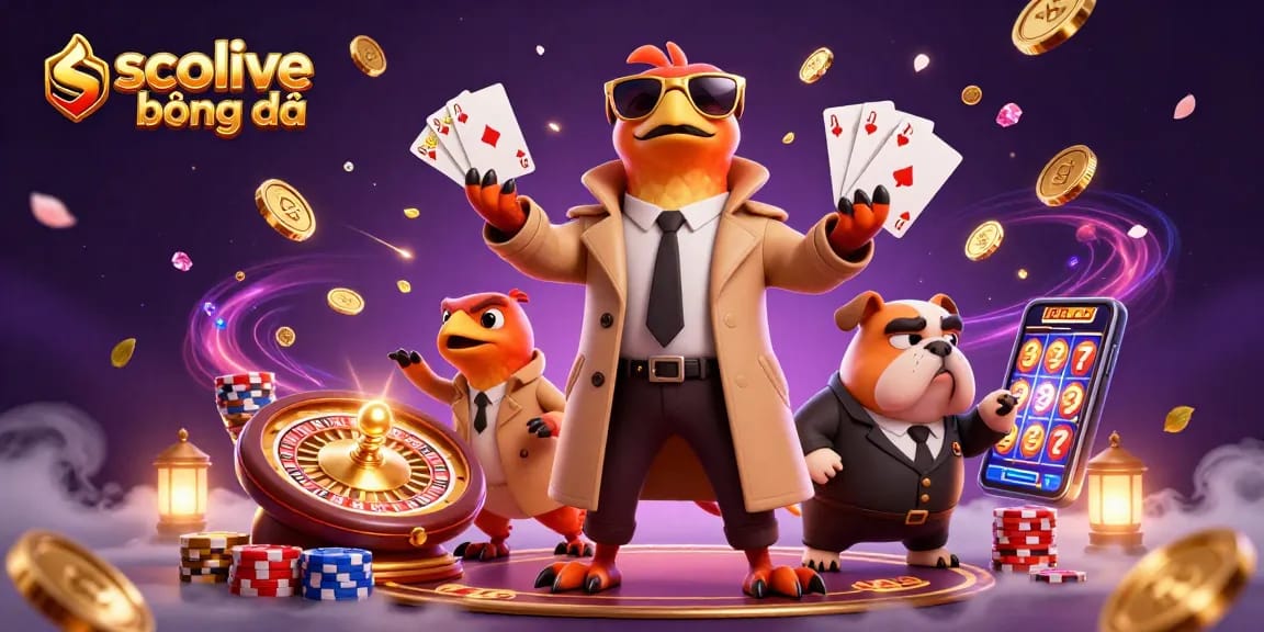 Experience thrilling wins at socolive bóng đá with vibrant casino scenes and animated characters.