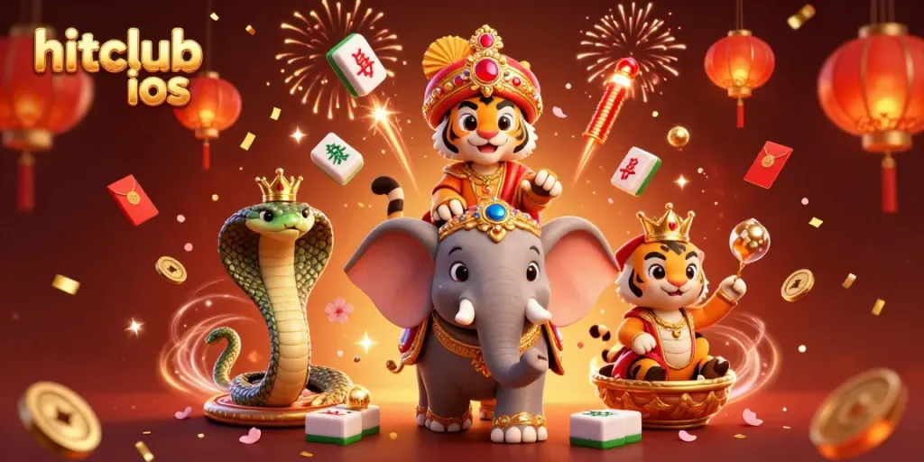 Engage with hitclub ios gaming experience featuring vibrant 3D cartoon elements in a casino setting.