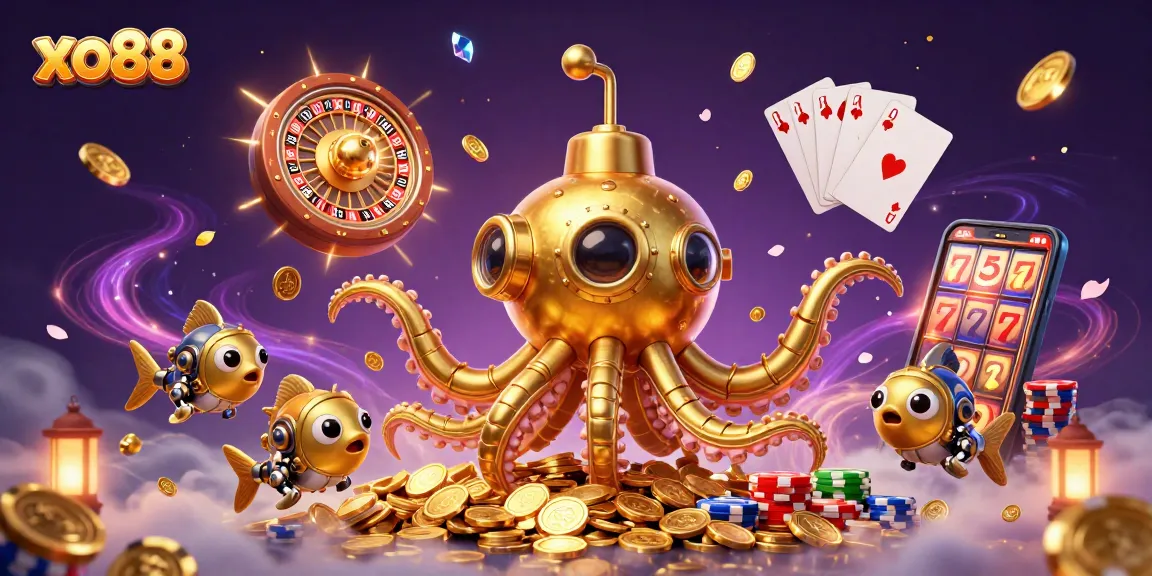 Spin the 3D roulette wheel at xo88 while enjoying a treasure of golden coins.