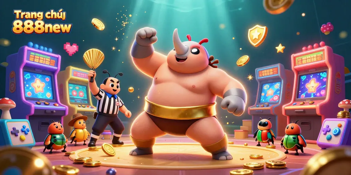 Experience the excitement of Trang chủ 888new as a sumo beetle champion sends golden coins flying!