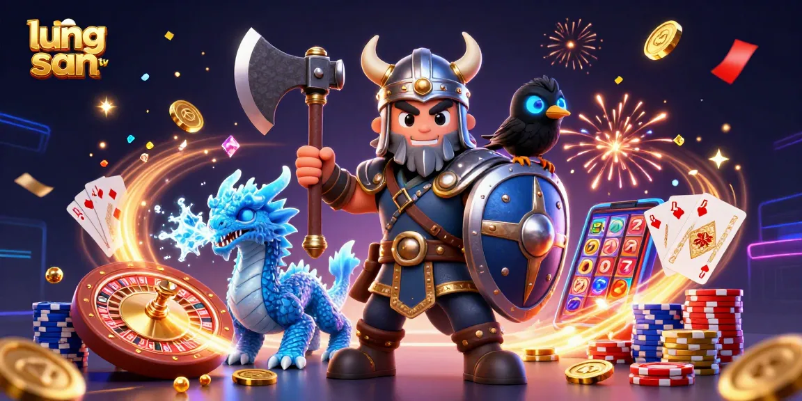 Experience vibrant gaming action with lương sơn tv, showcasing thrilling slots, poker chips, and lively casino characters.
