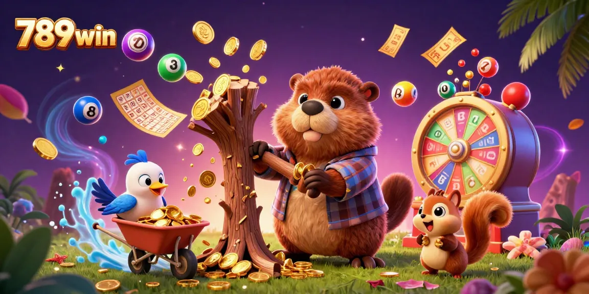 Spin the reels and collect coins at 789win's dynamic casino adventure with vibrant characters.