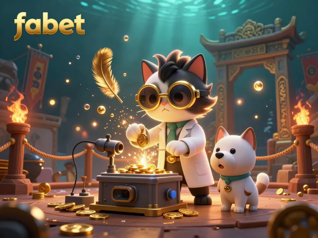 Join the thrilling adventure at fabet, where a mad scientist cat creates gold coins amidst an exciting gambling arena.