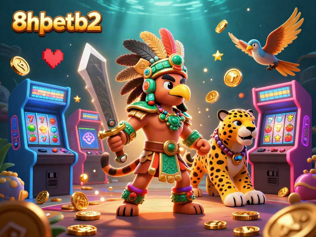 Experience the vibrant gaming world of 8xbetb2 with engaging 3D characters and dynamic slot elements.